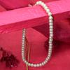 Natural Pearl 172.29 Ct Round with Adjustable Gold Thread 50 Gems Clasp Jewelry my-427-k