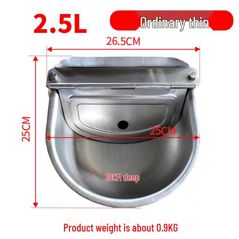 Automatic Stainless Steel Water Bowl for Cattle, Horses & Sheep - Float Type Drinker for Animal Husbandry