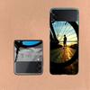 Beautiful Sunset and My Bicycle Phone Case For Samsung Z Flip 6 7 5G Galaxy Z Flip 5 4 3 5G Cases Shockproof Hard Cover TPU