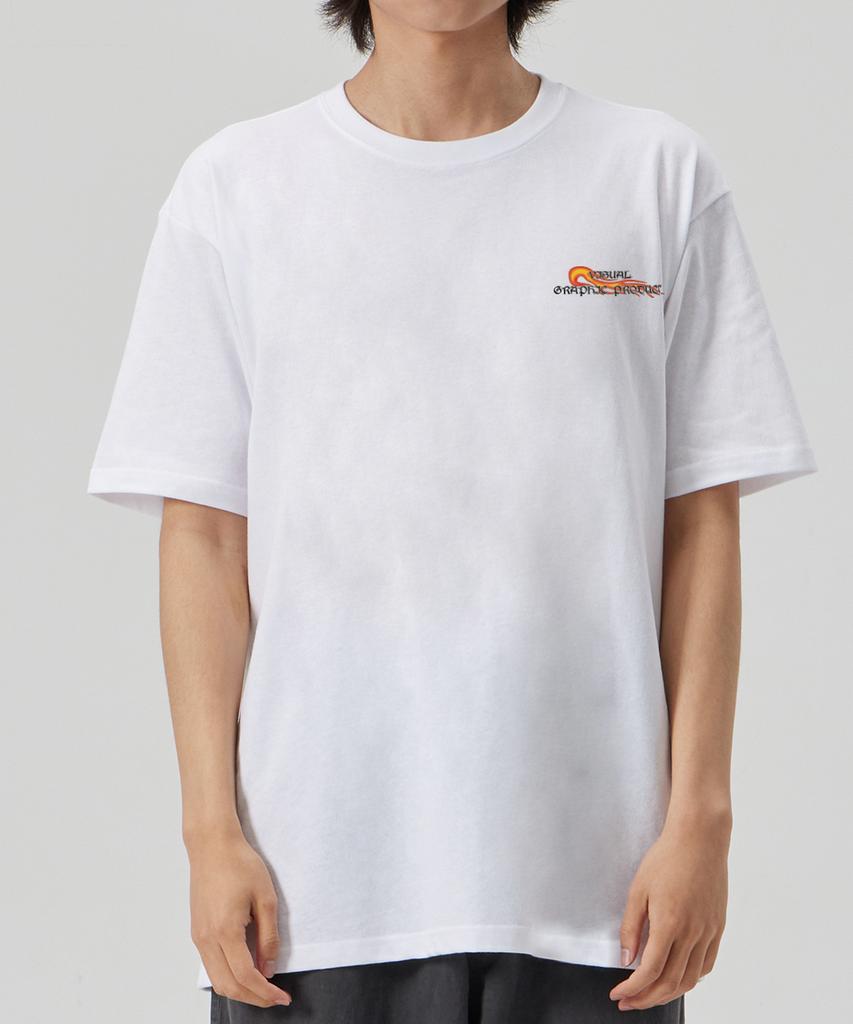 BY.L Vgp Fire Logo Short Sleeve T-Shirt White