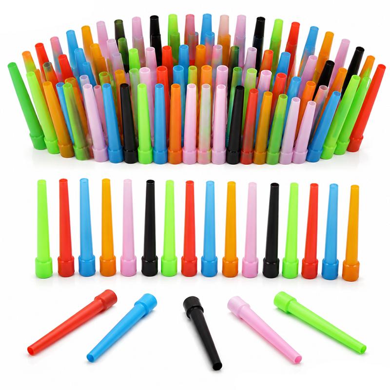 50pcs/100pcsColorful Disposable Hookah Mouth Tips, Multi-Color Universal Shisha Mouthpieces, Hygienic Anti-Cross Contamination Hookah Accessories