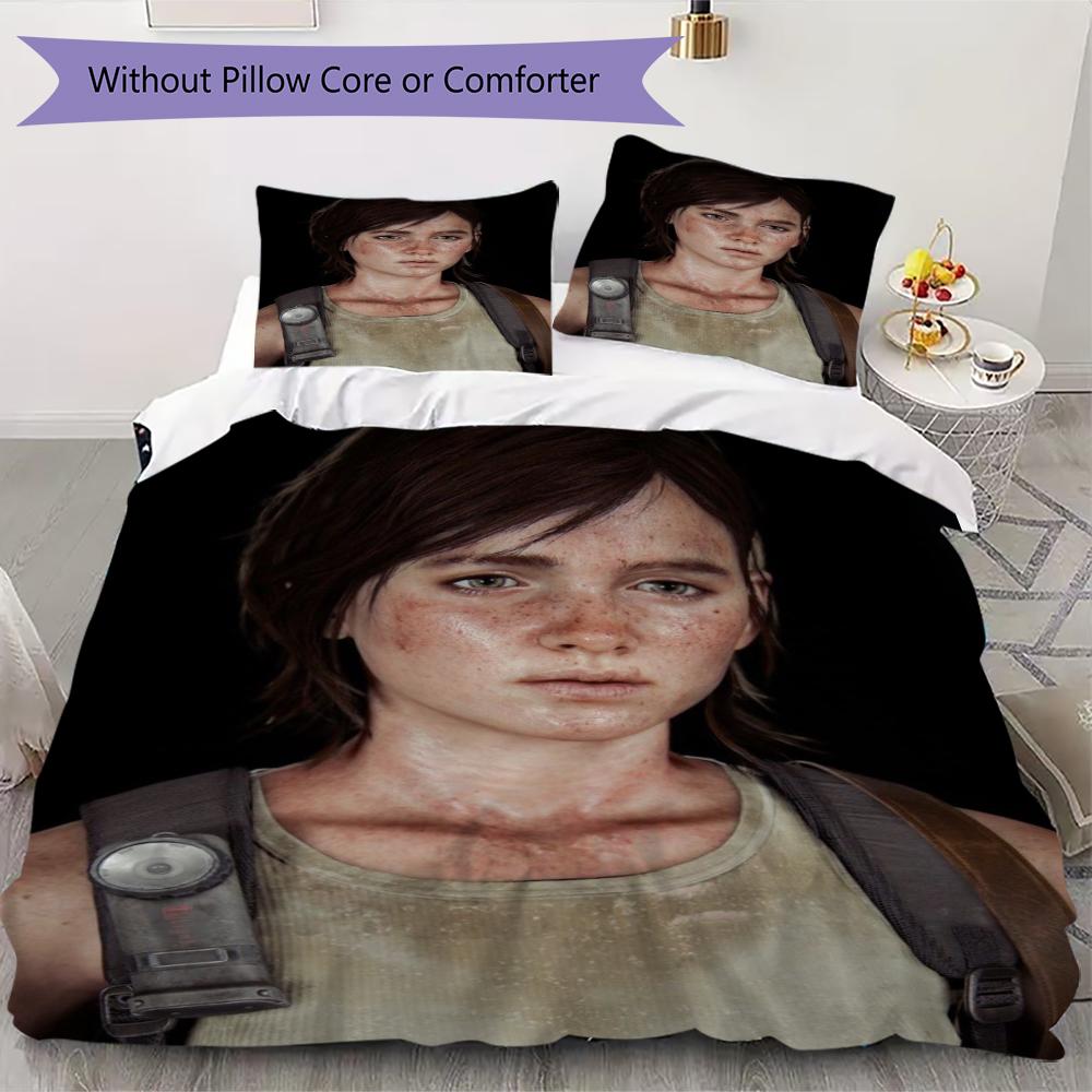 Ellie Williams Game Pattern Bedding uilt Set uilt Cover Pillowcase Home Decoration Birthday Gift (1 * duvet cover + 2 * pillowcase  without core)42