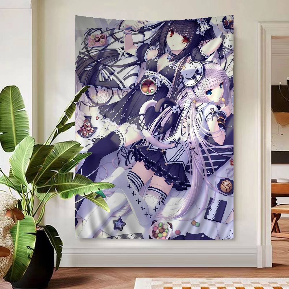 Anime Nekopara Movie Hanging Bohemian Tapestry Bohemian Wall Tapestries Mandala Cheap Hippie Wall Hanging 74x94cm(29x37in)