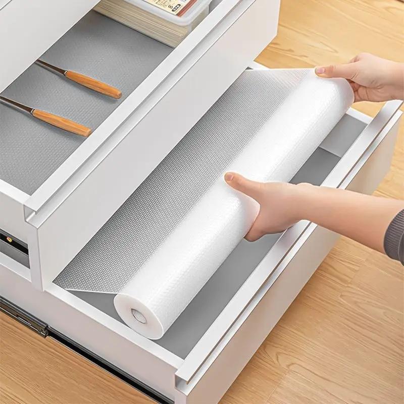 

1 Roll Shelf Liner For Kitchen Cabinets EVA Waterproof Fridge Pad Cupboard Mat Easy Placemats Non-Adhesive Drawer Liner Other