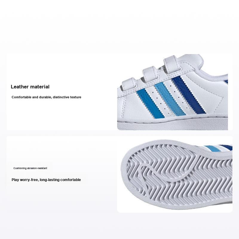 Детские кроссовки Adidas Superstar CF C Белый Королевский Синий Взрыв Облачно-Белый Полусиний Взрыв IF3577 30