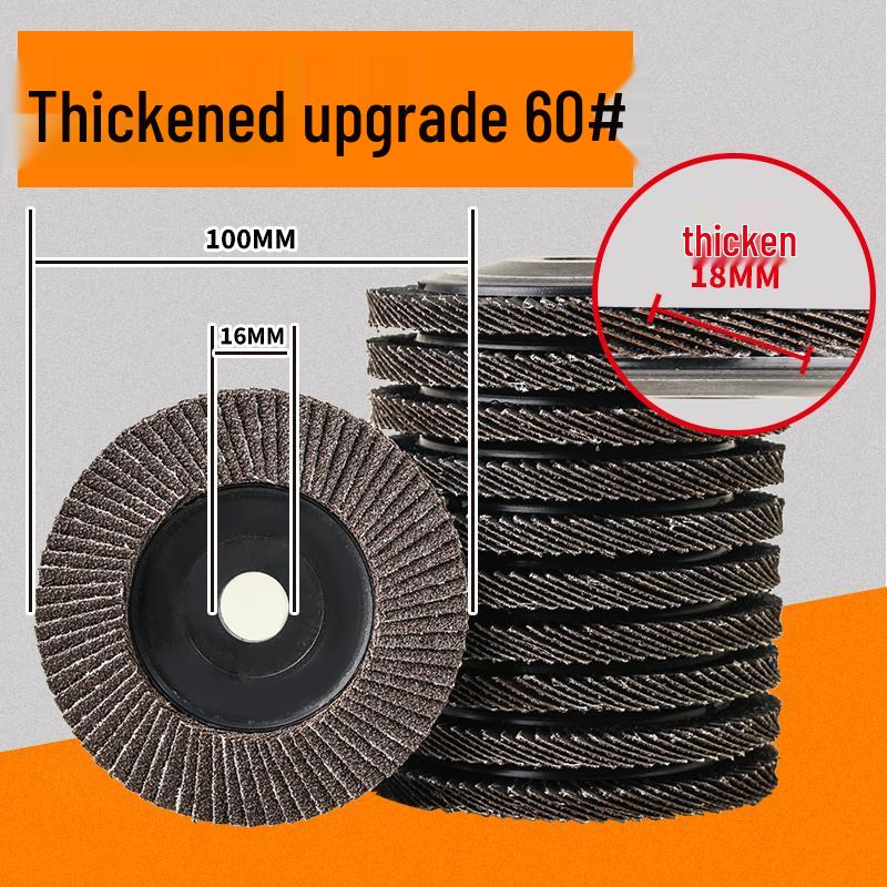 Yi Feng Thickened Stainless Steel Flap Disc, Angle Grinder Polishing Disc for Woodworking, 100 Grit Sandpaper Flap Wheel.