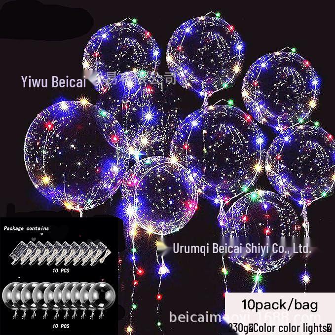 Helium LED Light-Up Balloons for Valentine's, Weddings, Birthdays, and Festivals