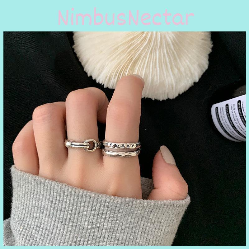 Vintage Inspired Double Layer Hollow Design Adjustable Ring For Women Chic Fashion Jewelry