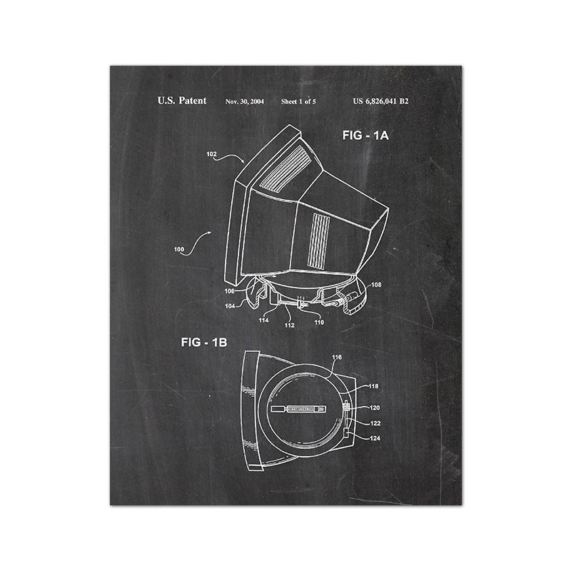 Computer Patent Vintage Posters and Prints Retro Blueprint Drawing Art Canvas Painting Office Wall Pictures Decoration Geek Gift