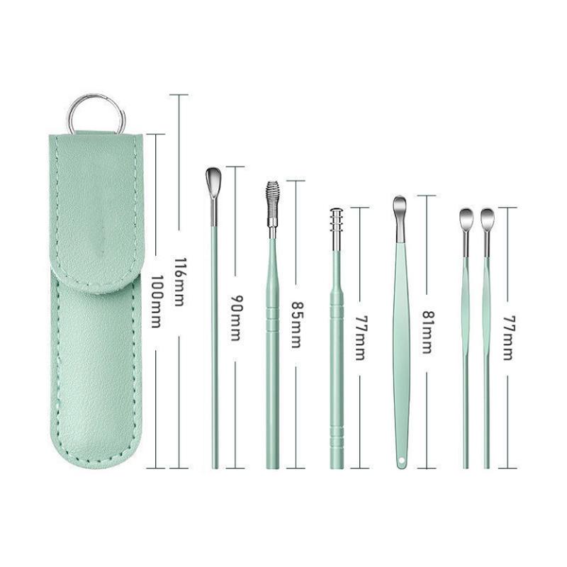 6PCS Ear Cleaning Tool Set Ear Cleaner Spoon Kit Health Care Earpick for Efficient Wax Removal for Adults and Kids