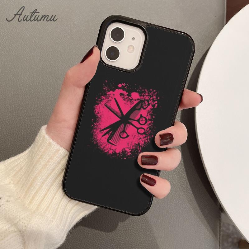 Friseursalon Haarstylist Werkzeuge Handyhülle für iPhone 17 Air 15 16 16e 11 12 13 14 Pro Max Plus Hülle coque Fundas Schale