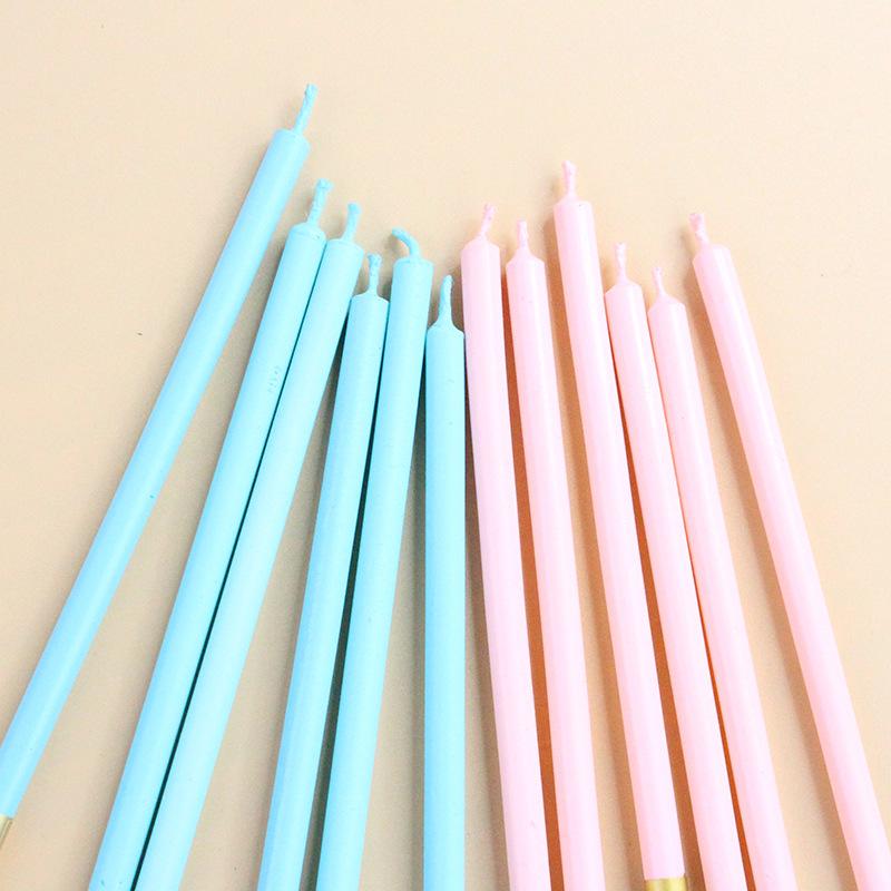 Birthday Decoration Slender Pencil Candle Small Fresh Blue Pink Creative Romantic Wedding Arrangement Candle
