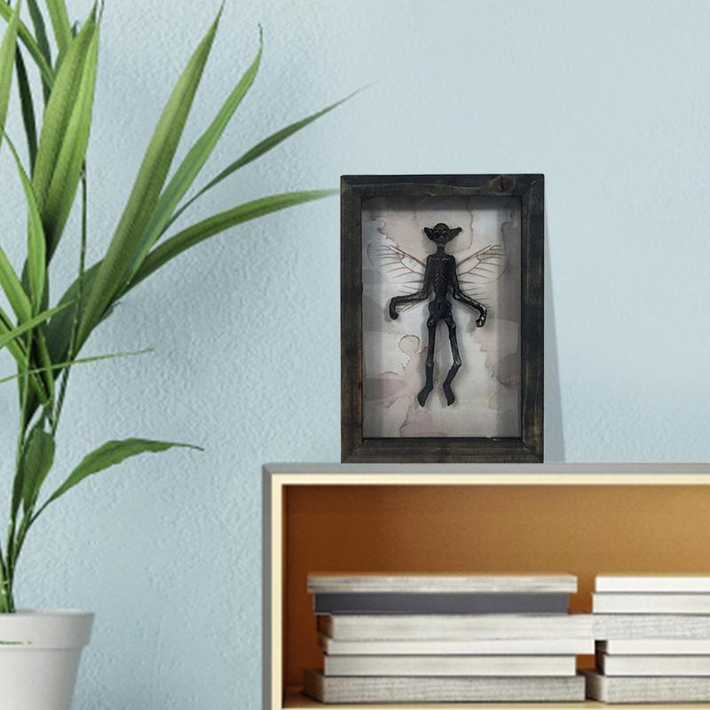 Vintage Photo Frame Mysterious Ghost Specimen Photo Frame Bat Custume Gothic Wall Art Old Photo Home Decor Wall Painting