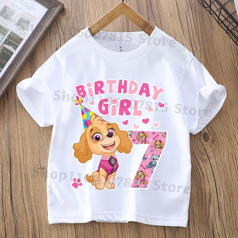 Paw Patrol Parent-child T-shirts Anime Cartoon Cute Child Clothing Kids Summer Fashion Short Sleeved Shirt Gift