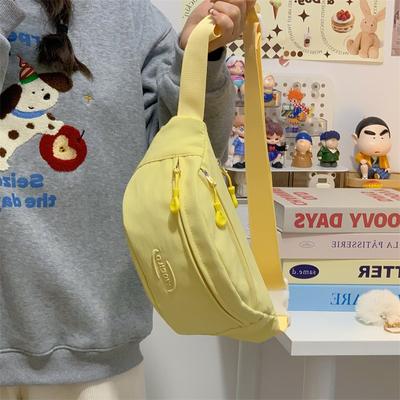 Sac de poitrine décontracté petit frais à la mode doux bandoulière sac à bandoulière femmes grande capacité léger sac banane de sport
