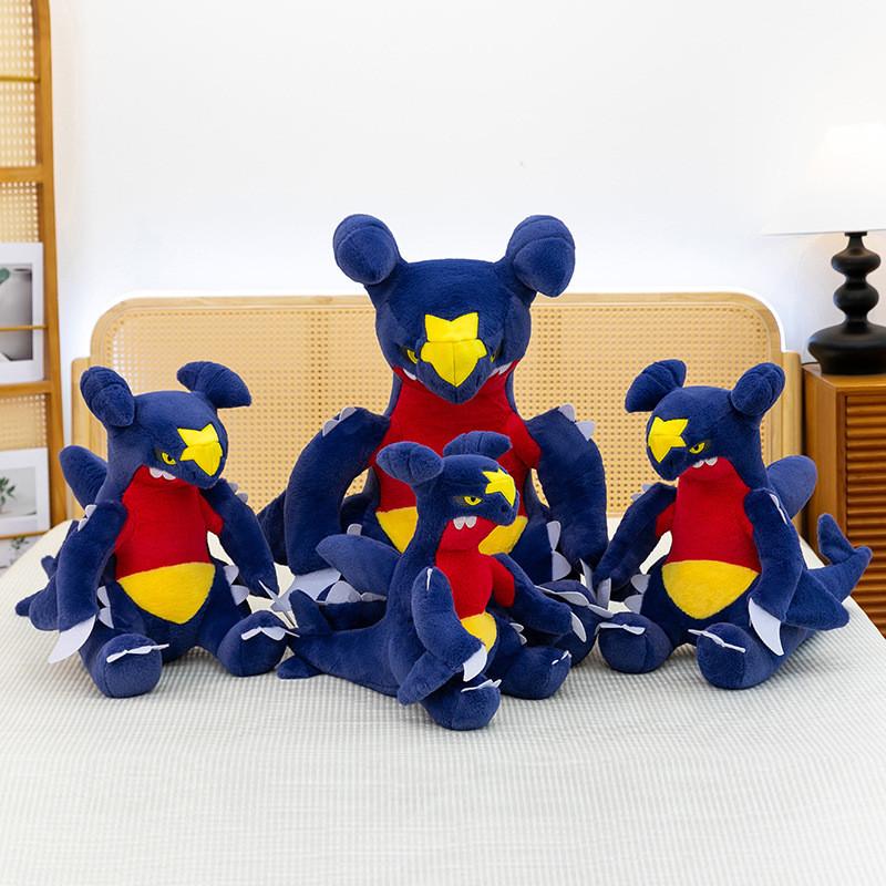 Toy Plush Garchomp With Pp Cotton And Embroidery Design For Gift Kids