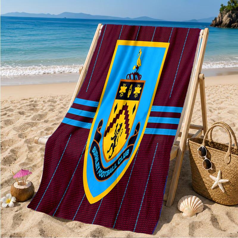 Burnley Football Club Strandtuch Mikrofaser Strandtuch, Leicht und Schnelltrocknend, für Sommerreisen, Schwimmbad Fan Geburtstagsgeschenk