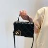 Korean Diamond Chain Small Bag 2025 New High-value Fashionable Texture Shoulder Messenger Bag Casual Small Square Bag