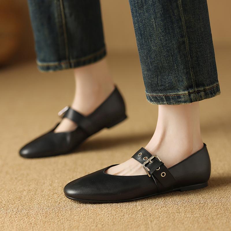 Fashion Women Flat Shoes Pumps Leopard Cute Mary Jane Low Heel 1cm Casual Loafers Leather Buckles Moccasins Shoes Woman Casual Shoes