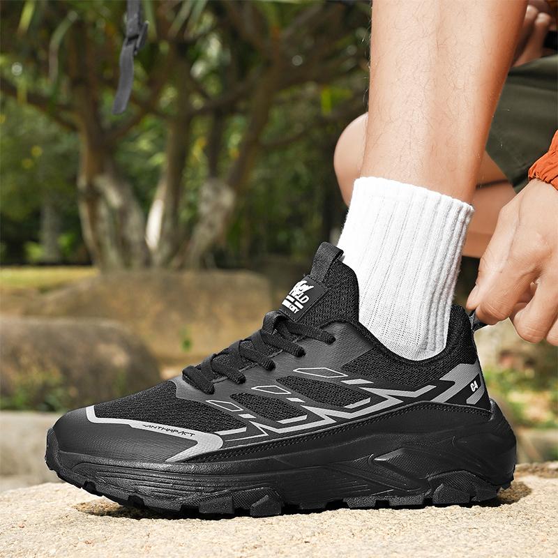 Men's sports shoes, lightweight carbon plate racing running shoes, winter shock absorption, anti slip, wear-resistant, breathabl