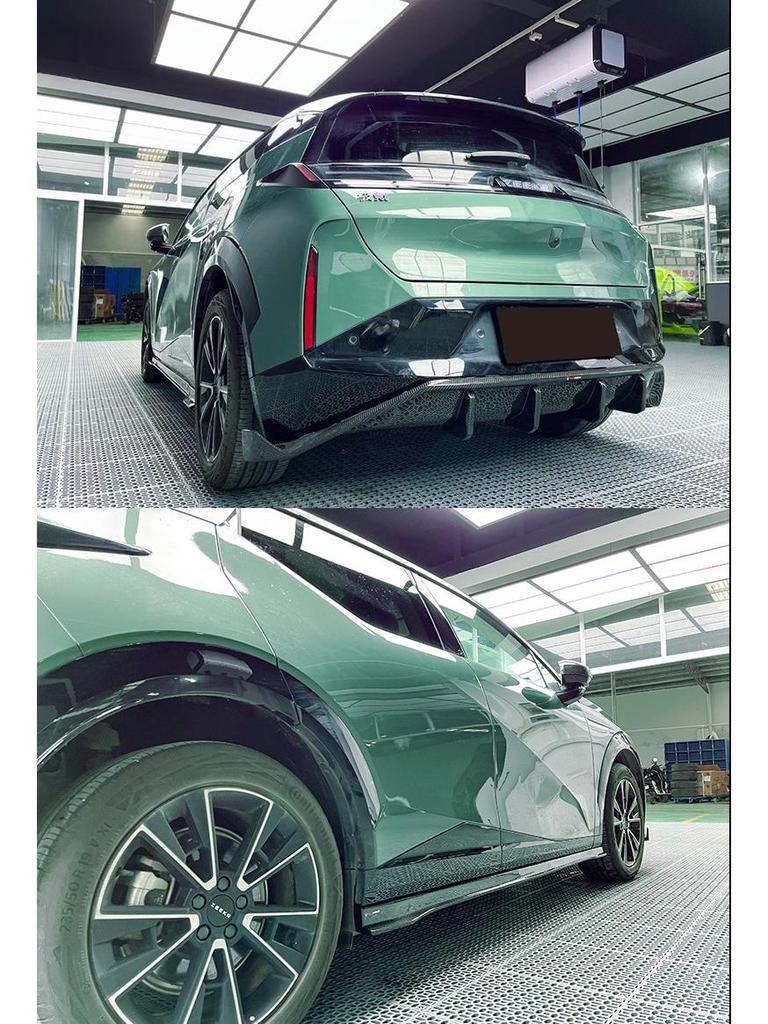 Carbon Fiber Body Kit for 2023 Zeekr X: Includes Front Lip, Side Skirts, and Rear Lip for Easy, Non-Destructive Installation.