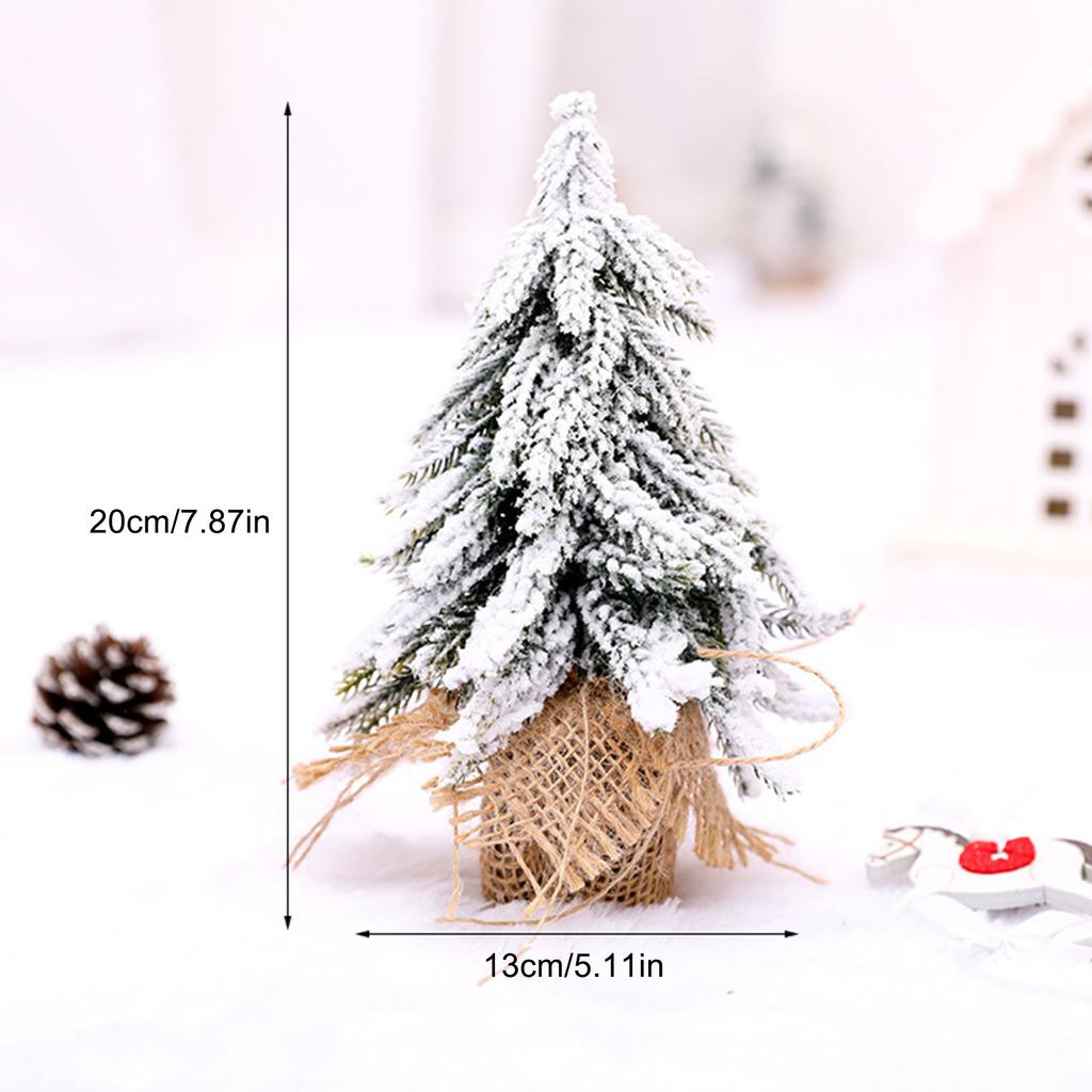 Artificial Pine Xmas Tree Simulation Mini Tree Decoration for Living Room Bedroom 35x20cm
