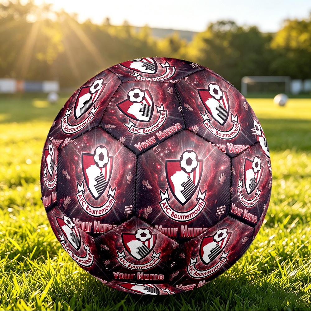 Personalized Size 5 Football Bournemouth Football Pattern Outdoor Game Sports Ball Gift