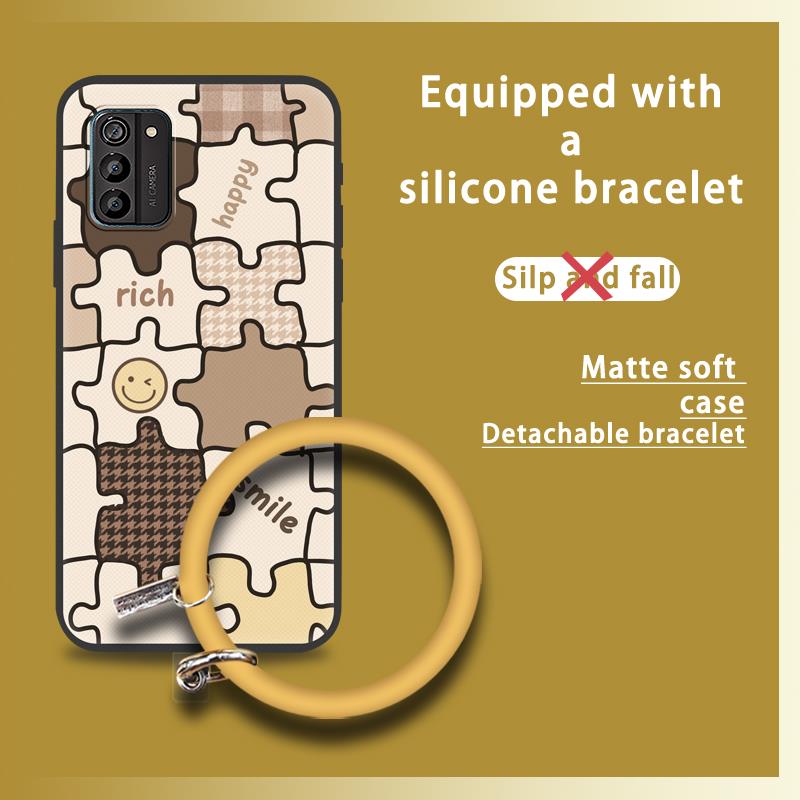 Anti-knock Bracelet Phone Case For Nokia G100 heat dissipation Back Cover Funny Solid Color Waterproof Youth Cartoon