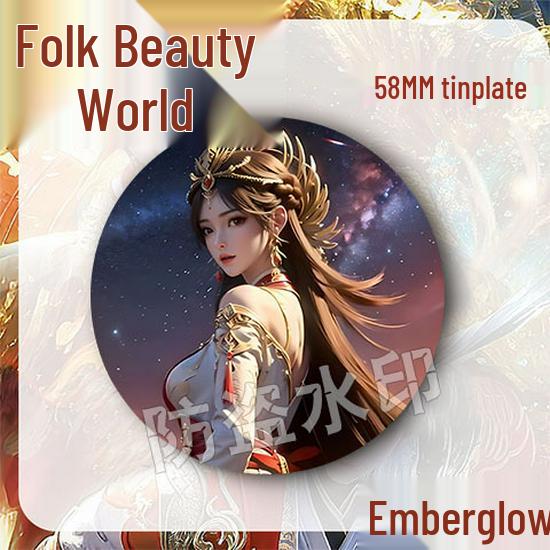 Мир Огня: Пепел Фильм Огненный Дух Значок Брошь 58mm Tinplate