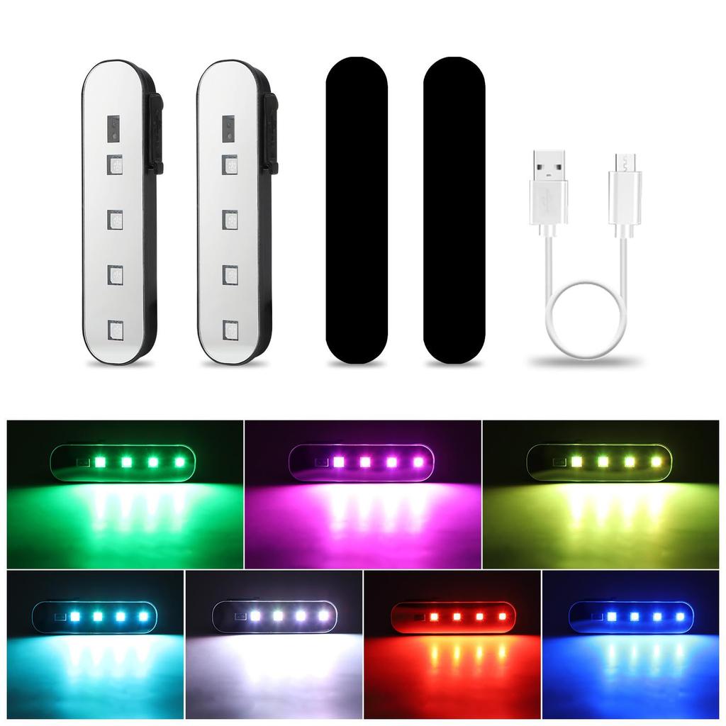 Multifunctional Wireless Magnetic Door Sensor Light Car Trunk Light In-Car Reading Light USB Rechargeable 7 Color Adjustable