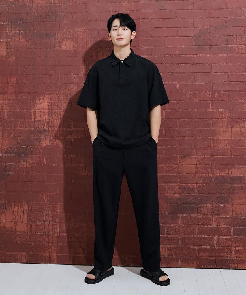 MINDBRIDGE [Cool] Relaxed Fit Two-Tone Elastic Waist Pants - 2 Colors Mypt3134