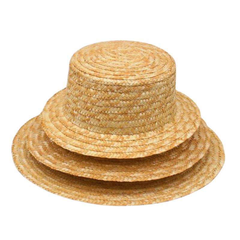 Big-Brimmed Dome Cowboy Straw Hat Ladies Summer Wheat Straw Sun Hat Straw Sun Hat Sunscreen Beach Hat