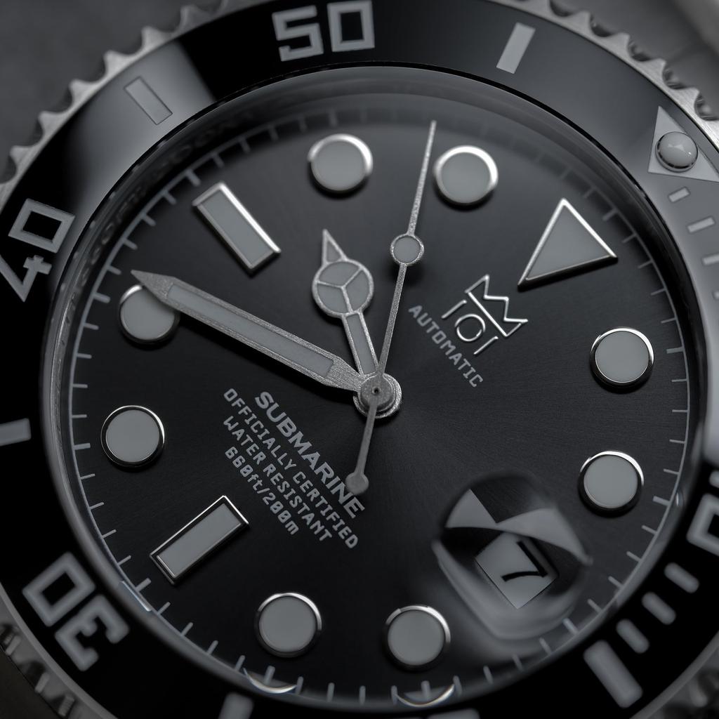 Hyakuichi 101 Kyoto Japan No.7RD-BK 42mm Diver's Watch Ceramic Bezel Mechanical Black Hacking Wristwatch
