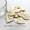 Handmade Wooden Love Heart Shaped Wedding Holiday Decorations Scrapbooking Wood Crafts DIY Birthday Party Supplies