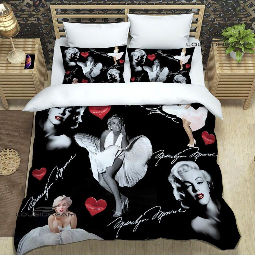 Three-Piece Marilyn Monroe Digital Printing Kit Bedding Home Textiles