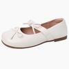 Retro Design Leather Shoes Bow Flat Shoes Women's Summer Fashion Shoes Ballet