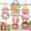 Modifiable Spring Paper Door Art Contains 4 Designs Easter Party Supplies Home Accessories For Creative Seasonal Decors