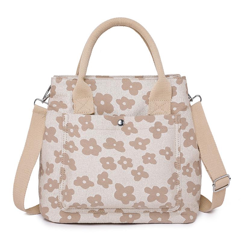 

Полотняна сумка Жіноча сумка через плече Сумка великої місткості Студентська сумка через плече 28x14x25cm хакі