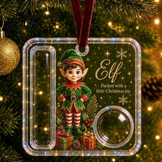 Buntes Hängendes Geldornament Weihnachts-Bargeldgeschenk-Ornament, Acryl-Feiertagshalter für Bargeld, Lustiger Weihnachtsmann Einzigartiges Familien-Schneemann-Engel-Elch Weihnachten