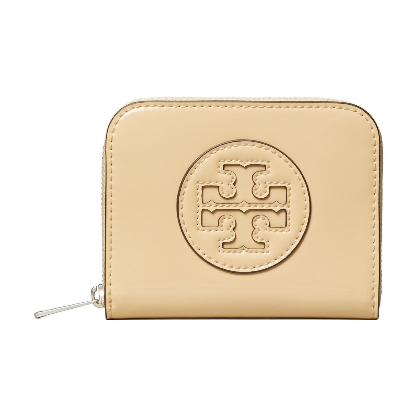 Tory Burch Ella Logo Zip Leather Wallet Small Women wallet Vanilla 162207-700 Basic Set BagDust Bag 20270₽