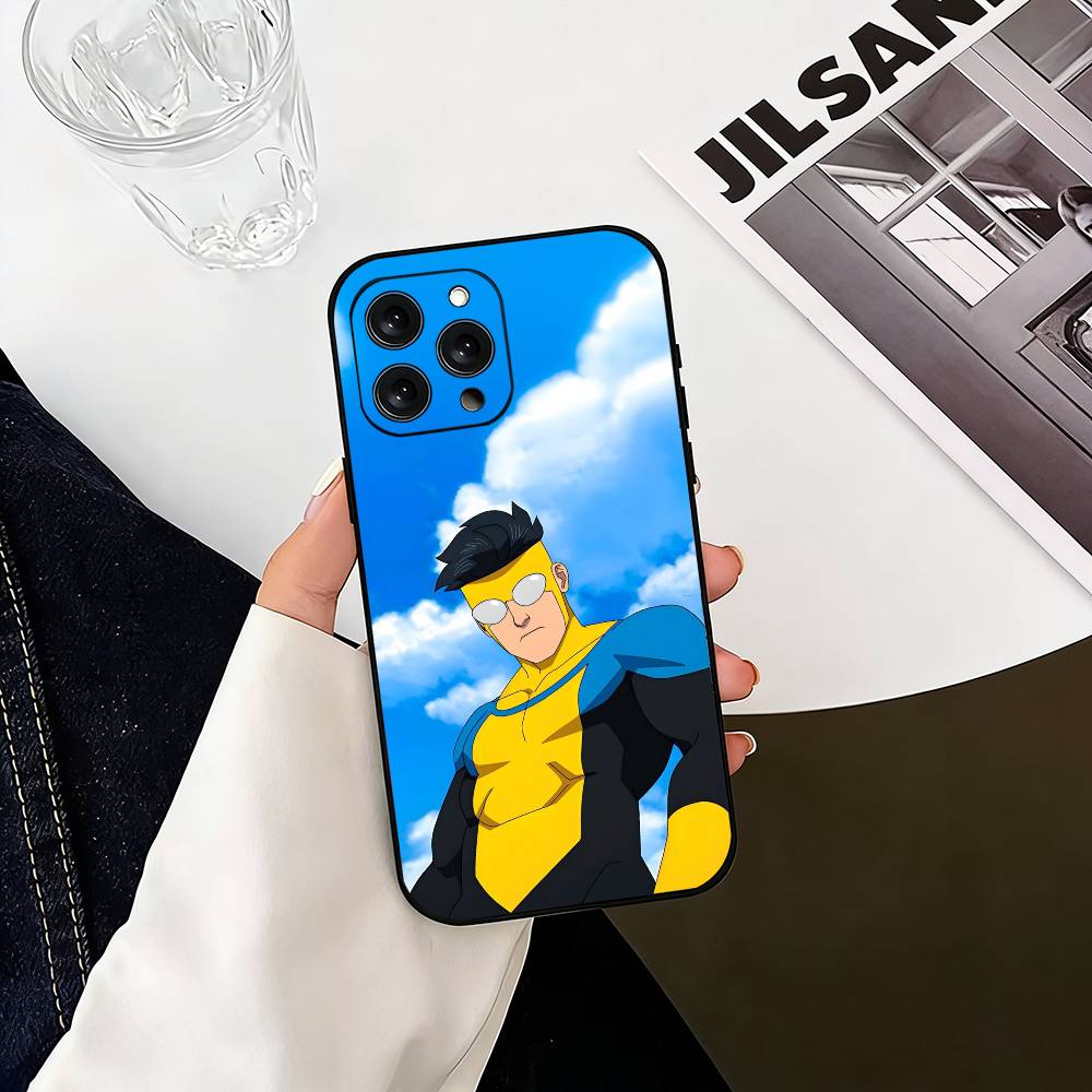 Cartoon I-Invincible  Phone Case For iPhone 17, 16,15,14,13,12,11 Plus,Pro Max, Others Soft Black Cover iPhone17PRO