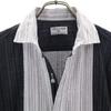 L&M FORMALS 70s vintage Striped Pattern Long sleeve Two-tone Pleated Dress shirt Men's Used