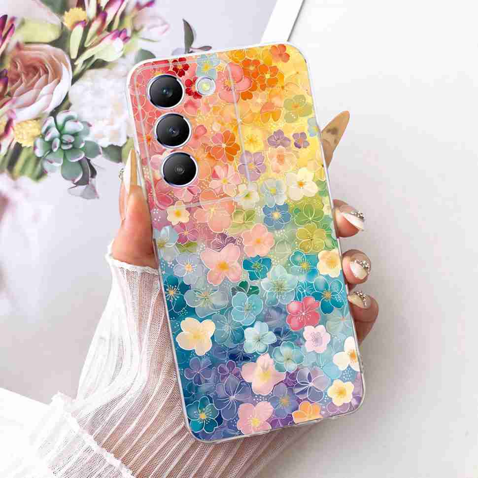For Vivo Y100 IDN 5G Case New Fashion Painted Cover Silicone Soft TPU Fundas For Vivo Y200e Y 200E 100 Phone Case Coque