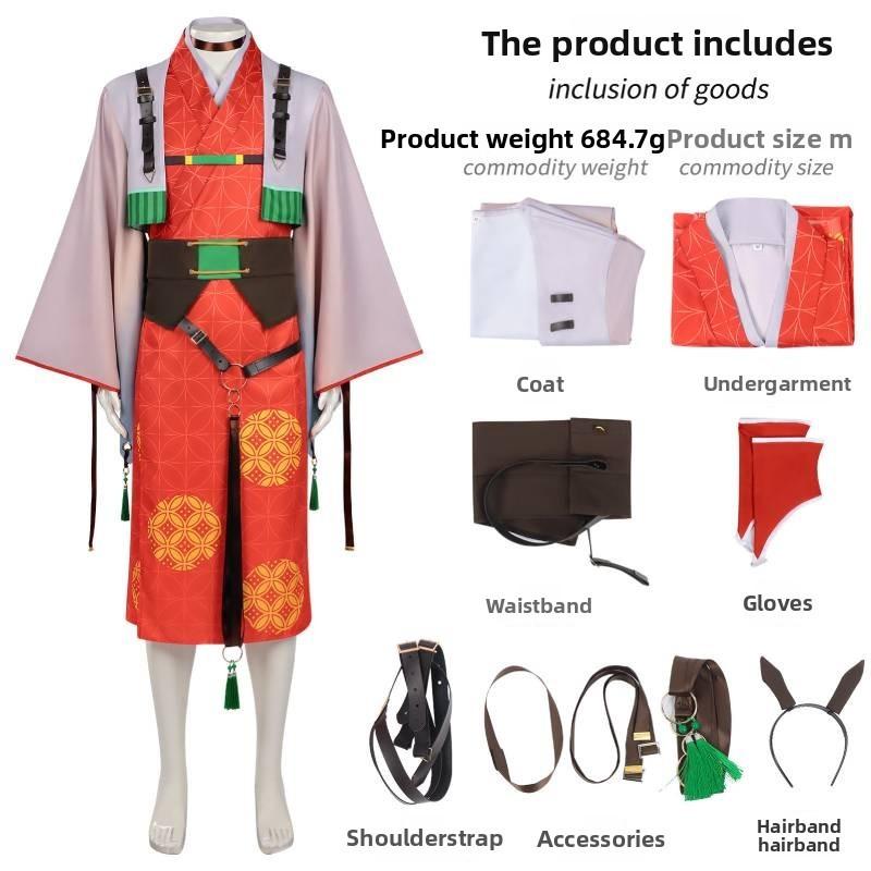 Demon Slayer Kimetsu No Yaiba Cosplay Costume For Men With Polyester Fabric For Anime Role Play