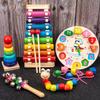 Wooden Educational Building Blocks and Beaded Xylophone Set for Infants and Toddlers – Ideal Children's Day Gift