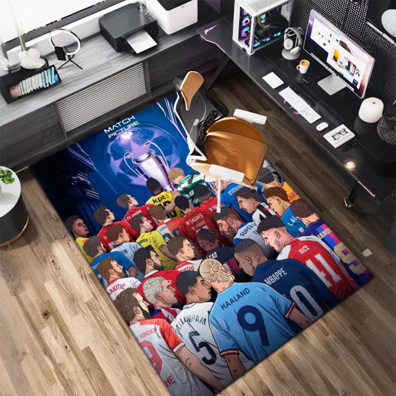 players Lamine Yamal and Erling Haaland, Vinicius Junior and Kylian Mbappé carpet is suitable for living room and bedroom office decorative carpet L1