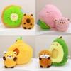 Fruit Kiwi Capybara Peach Plush Toy Animal Fruit Stuffed Doll Set Transformed