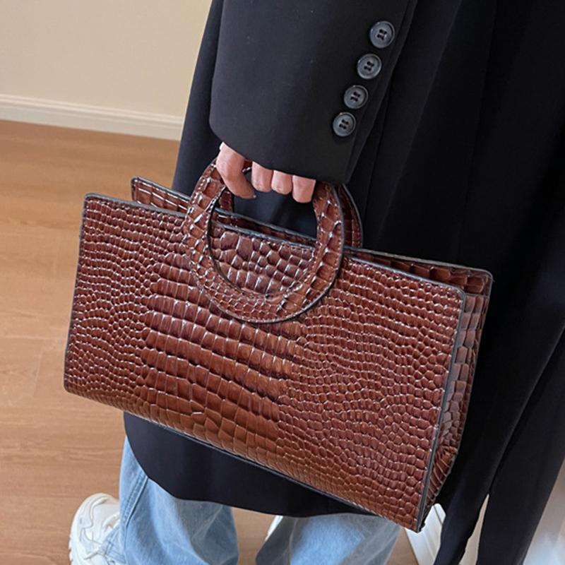 Luxury Crocodile Pattern Women Handbag Fashion Shoulder Bag Famous Brand Designer PU Leather Crossbody Bag Ladies Large Hand Bag