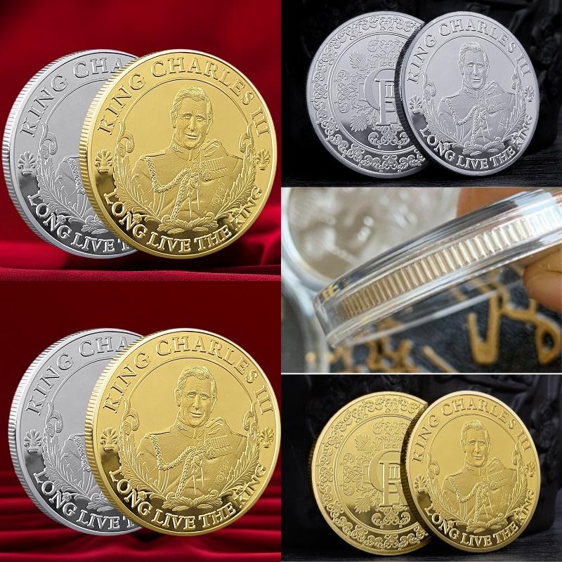 King Charles Lll Commemorative Coin Modern Minimalist Style Home Office Decor
