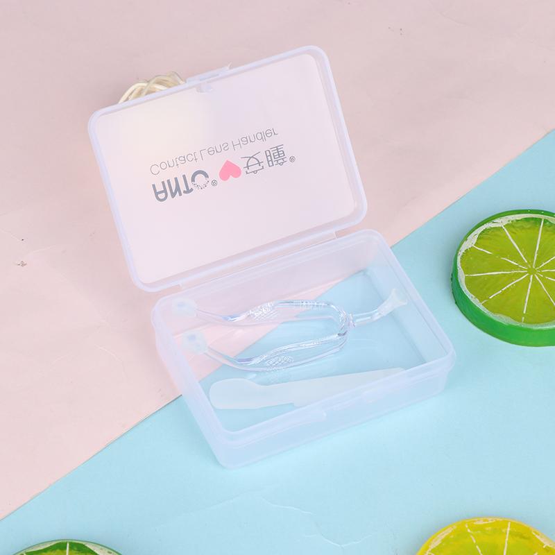 Eyecare Contact Lenses Inserter Remover Silicone Soft Tip Tweezer Stick Case Set